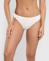 La Senza Thong Panty With Logo Trim Ivory / M